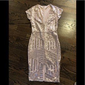 Champagne Sequin Dress.
